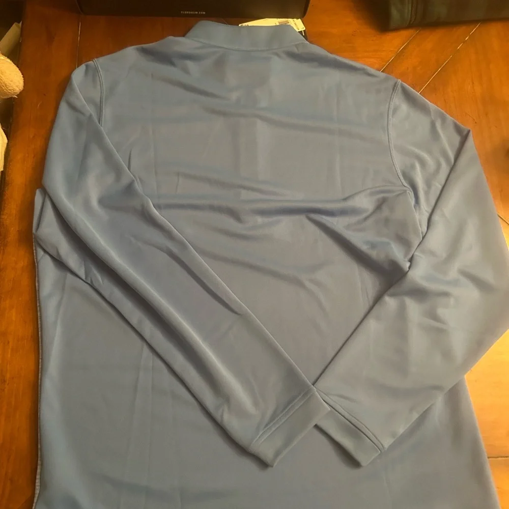 Adidas Men's Light Blue Quarter-Zip Jacket - Picture 4 of 5